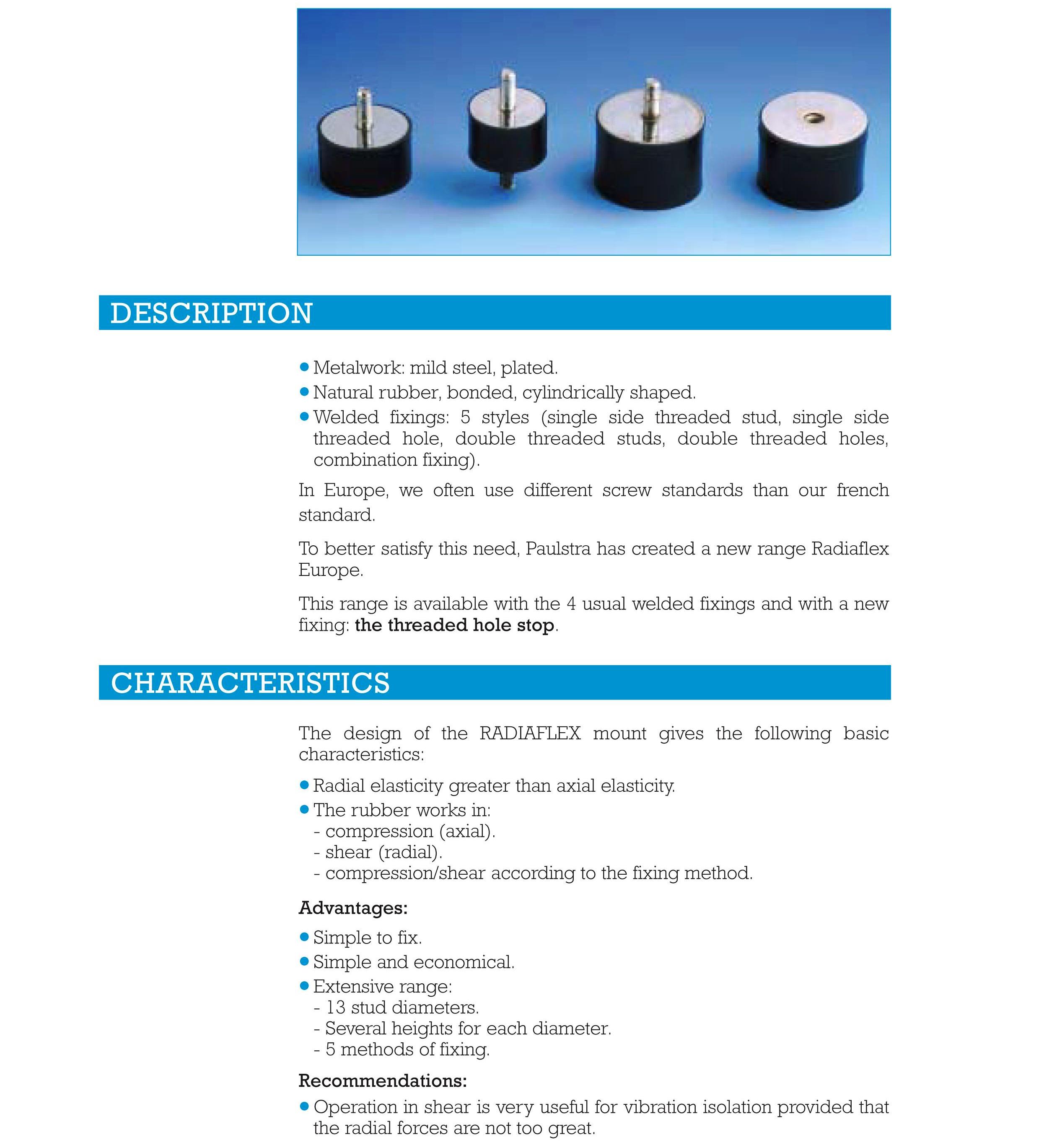 Radiaflex shock absorber